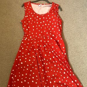 LuLaRoe Dresses - Red and white polka dot Lularoe tank dress LuLaRoe Dresses - Red and white polka dot Lularoe tank dress